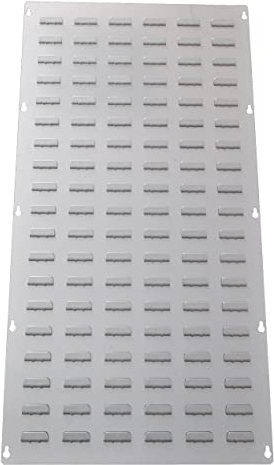 Rhino Tuff Bin Portrait Louvre Panel - 457mmw x 915mmh Galvanised Steel Storage Rack for Wall Mounting Plastic Parts Bins
