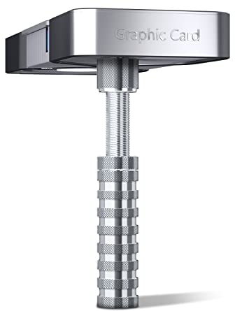 GPU-Halterung, verstellbare Höhe, GPU-Halterung mit Magnet und rutschfester Platte, GPU-Stütze zur Verhinderung von Universal-VGA-Grafikkarten-Durchhängen, Silber