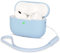 AOTUAO Kompatibel mit AirPods Pro 2 Hülle Case, Silikon Stoßfeste Schutzhülle für AirPods Pro 2. Generation 2022 Case Cover mit Silikon Lanyard, Front-LED Sichtbar, Denim Blue