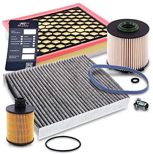 BESTPRICE Inspektionspaket Filterset mit 1x Ölfilter, 1x Kraftstofffilter, 1x Luftfilter, 1x Innenraumfilter (Aktivkohle), Kompatibel mit OPEL INSIGNIA A (G09), SAAB 9-5 (YS3G)
