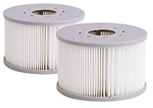 CONCEPT USINE | Lot de 2 Filtres de Rechange pour Spa Mspa en Polypropylène| Compatible avec Toutes Les Cartouches Filtrantes Mspa Actuelles et Les Piscines Hors-Sol | Dimensions : Ø 11 x 8 cm