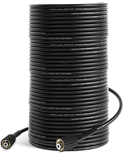 Manguera de lavado de alta presión,3200 PSI 30M Manguera de Extensión de Lavado Manguera de Repuesto,Tubo de lavado a presión con Rosca de latón M22-14 mm