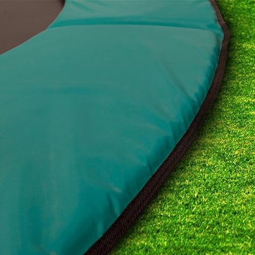 Magic Circle Pro Trampolin Randabdeckung Flat to The Ground passend für Trampolin Ø 240-245 cm, Federabdeckung reißfest und beständig, Schutzrand Grün