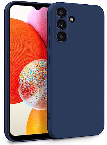 MyGadget Hülle für Samsung Galaxy A14 5G - Zweilagige Handyhülle mit Kameraschutz - Cover mit Innenfutter & Silikon außen - Dunkelblau