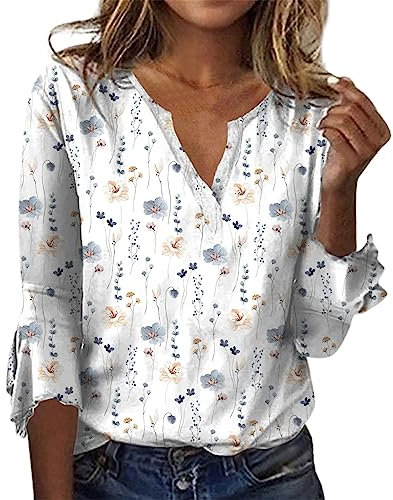 Top Dentelles Blouse Epaule Denudee Femme Chemisier Femme Chic Et Élégant Tuniques à Manches 3/4 pour Femmes Tee Shirt Manche Longue Femme Chemisier Coton Femme Top Femme Ete Chic T Shirt