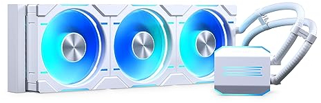 Phanteks Glacier One D30 360mm RGB All-in-One CPU Water Cooler - White with Advanced Cooling and Customisable Lighting
