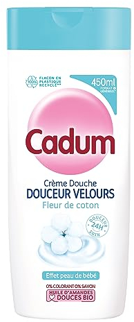 Cadum Crème Douche Douceur Velours Fleur de Coton, 450ml