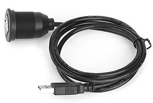 USB-Adapterkabel, Stecker auf Buchse, USB-Panel-Verlängerungskabel mit Wasserdichtem Armaturenbrett für Auto, Motorrad