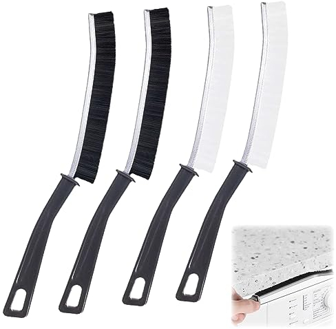 4 Pcs Tiny Window Groove Cleaning Tool - Hard Bristle Crevice Brush for Home, Kitchen, Bathroom, Door Tracks & Small Spaces