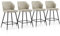 TUKAILAI Barhocker 4er Set aus Kunstleder, Barstuhl Küchenhocker mit Rückenlehne Metallbeinen Fußstütze, Gepolsterter Tresenhocker Bistrohocker Hocker für Küche Esszimmer Restaurant Bar,Creme/Beige