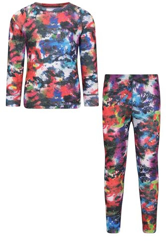 Mountain Warehouse Talus Kids Base Layer Top - Breathable & Lightweight Moisture Wicking Baselayers, Boys & Girls - Autumn Winter, Outdoors, Travelling & Hiking Dark Red Kids Size 5-6 Years