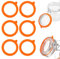 Silicone Jar Gaskets Seals, 6PCS Replacement Silicone 2.75 Inch Seals Replacement Rubber Seal Airtight Leakproof Replacement Rubber Seals for Mason Storage Jars Glass