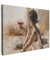 MuchoWow© Leinwand 70x50 cm Deko Schlafzimmer Aesthetic Leinwandbilder Wohnzimmer Gemälde Foto Geschenk Living Room Decoration Moderne Kunstdruck Wanddeko - Ölfarbe - Frau - Wein