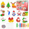 DIY Crystal Paint Arts and Crafts Set, 12 Pièces Peinture en Cristal DIY de Noël, Kit Peinture Enfant, Pendentif de Peinture de Couleur Cristal Sans Colle, Kit de Bricolage de Noël pour Enfants