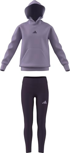 adidas Mädchen Junior Girls Hooded Jogger Set Trainingsanzug
