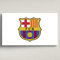 Licensed Décor FC Barcelona - Arte acrílico para pared, tamaño pequeño, 65 cm de ancho x 40 cm de alto, escudo a todo color sobre blanco