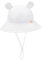 SEYUFN Baby Sonnenhut Mädchen UV Schutz 50 Mütze Kinder Jungen Sommer Bärenohr Hut Kleinkind Unisex Verstellbarem Bindebändern Fischerhut (DE/NL/SE/PL, Alter, 6 Monate, 12 Monate, Weiß)