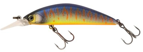 Illex Tricoroll GT 56 MD F Wobbler 4,3g Hardbait Kunstköder Forellen Barsch Rapfen 5,6cm Gravity Transfer System Süßwasser Fließgewässer Made in Japan #10 Drillinge 1,0 - 1,2 m Schwimmtiefe
