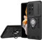 BEENTRYS Case for Xiaomi 13 Pro Case,Slide Camera Kickstand Ring Holder Stand Magnetic PC/TPU Bumper Outdoor Military Grade Armor Heavy Duty Shockproof Protective Phone Cover-Black