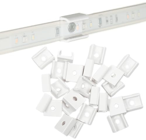 Befestigungsclips passend für Philips Hue Lightstrip V4 (25 Stk.) weiß – Sichere und unauffällige Montage Ihrer LED Stripes – Ideal für flexible Lichtgestaltung im ganzen Haus