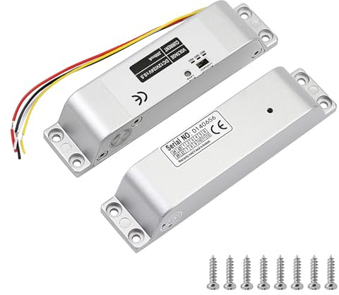 XYBkey Serratura Elettrica a Catenaccio DC 12V Fail-Safe Modalità NC Serratura Elettronica per Porta per Sistema di Controllo Accessi Serratura di Sicurezza Porta (Serratura a Catenaccio Tipo X) con