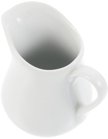 BESPORTBLE Pichet Porcelaine Blanche Pichet Lait Céramique Délicat pour Sauces Condiments Ergonomique Facile à Nettoyer