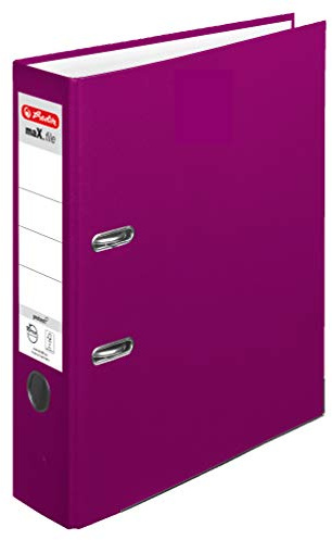 Herlitz Ordner maX.file protect A4, 8 cm breit (Brombeer, 10er Pack)