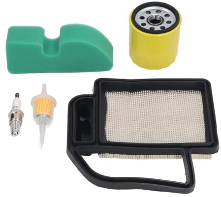 MasYosh Luftfilter-Zündkerzen-Set, Ersatz für Cub Cadet LT1042 LT1045 LTX1040 98018 13AX60RG744 13AX60RH744 LX420 LX460 Rasentraktor, mit Ölfilter, Kraftstofffilter, PE-Filter