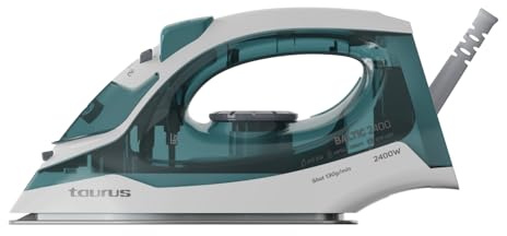 Taurus - Dampfbügeleisen Baltic 2400 W | Dampfstoß 130 g/min | Dauerdampf 35 g/min | 250 ml Tank | Teflonsohle | Antikalk & Tropfstopp, Blau, Weiß