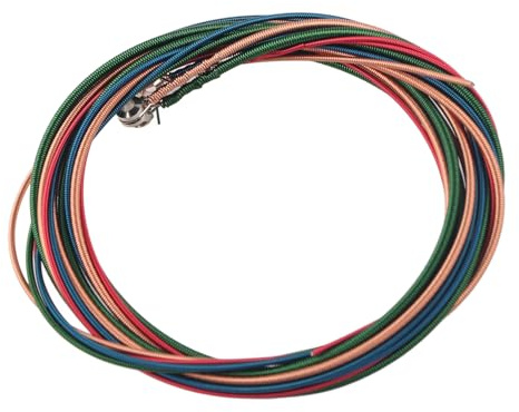 Yechiry Corde per Basso Elettrico a 4 Corde Colorate e Durevoli per Bassi Principianti, Realizzate in Acciaio e Materiale in Lega di Nichel