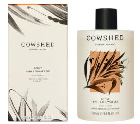 Cowshed Active Bath & Shower Gel 500ml, Lemongrass & Ginger | Gentle, Non-drying Natural Body Wash For Women, Sulphate & Silicone Free