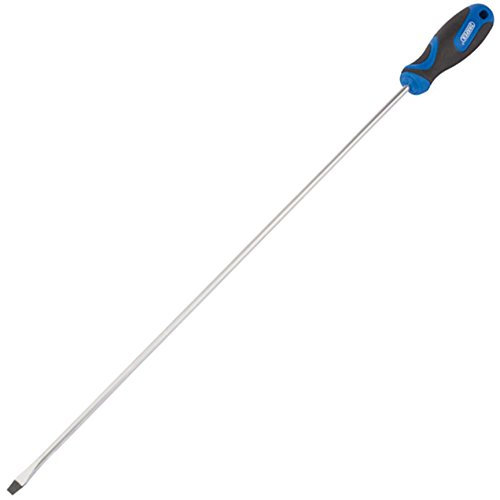 Long 450mm 6.0 Flat Head Screwdriver - Plain Slot Magnetic Tip Soft Grip Handle