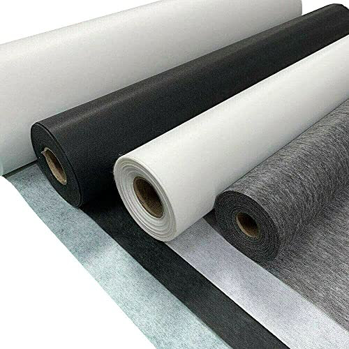 Tela ligera para planchar, de 39 a 99 cm de ancho, se vende como 1 metro de longitud precortada (blanco)