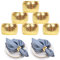 HuaLiSiJi Serviettenringe Gold 6/12 Stück Metall Serviettenringe, für Weihnachten Thanksgiving Hochzeitsfeier Familienessen (6, Gold)