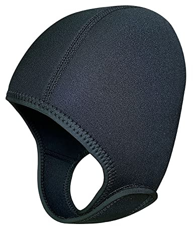 LOOEEL 2.5mm Neoprene Dive Cap Surf Cap,Diving Hat,Thermal Wetsuit Hood Cap with Chin Strap,Windproof Cap for Surfing Kayak Rafting Canoe Snorkeling Water Sports