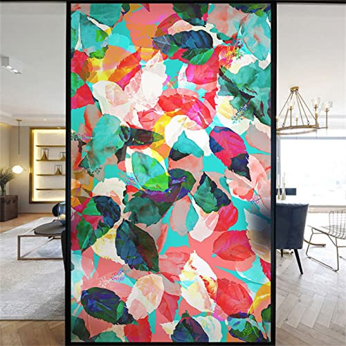 3D Regenbogen Folie Fenster,Glasdekorfolie, PVC,für Badezimmer Kinderzimmer Küche, Schlafzimmer,60x200cm Wohnzimmer, Esszimmer, Büro, Hotels, Klassenzimmer.Farbiges Blatt