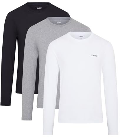 DKNY Mens Warriors T-Shirt, Black/White/Grey, S UK