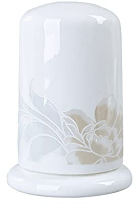 Pratico Porta stuzzicadenti in ceramica con coperchio Contenitore porta stuzzicadenti Contenitore di grande capacità Portacenere bianco Riutilizzabile creatività