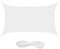 Relaxdays Voile d'ombrage rectangulaire, 3 x 4 m, Toile Pare-Soleil, Hydrofuge, avec Cordes, Blanche