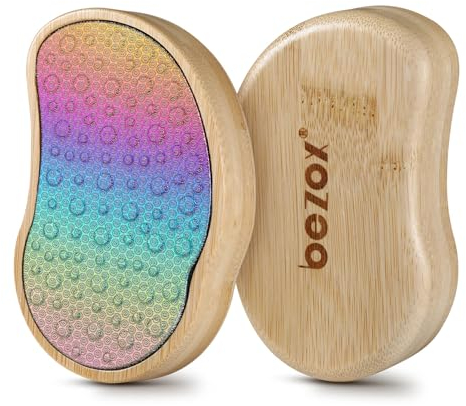 BEZOX Foot File and Callus Remover(New Upgrade ) - Foot Rasp Pedicure Tool for Dead Skin Removal, Feet Hard Skin Remover, Foot Scraper, Surgical Grade Stainless Steel File & Comfortable Wooden Handle