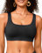 Sport-BH für Damen, Badeanzug, Bade-BH, Bikini-Oberteil, U-Ausschnitt, Badebekleidung 2025, Schwarz, Medium