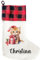 LIEBTASTISCH - Personalisierte Weihnachtssocken mit Tieren - 40cm x 30cm - Weihnachtsstrumpf zum Nikolaus oder Weihnachten - Namen - Geschenkbeutel - Nikolausstiefel zum Aufhängen (Katze)
