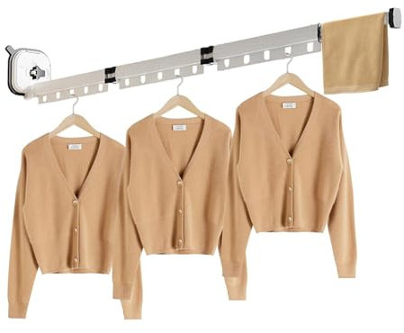 Wand-Abtropfgestell – Wand-Abtropfgestell mit Saugnapf, Ziehharmonika-Wand | platzsparende zusammenklappbare Wandhalterung für Terrasse, Balkon, Erkerfenster im Hotel