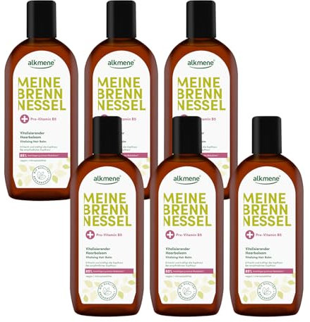 alkmene 6x Brennnessel Haarwasser mit Provitamin B5 250 ml - Brennessel Haarbalsam bei empfindliche Kopfhaut - Haartonikum