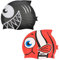 Cuffia Nuoto Bambino in Silicone - Cuffia nuoto bambino, Cuffia Piscina Bambino (Squalo Nero/Pesce Rosso) - Cuffie Nuoto Neonato - Cuffia Piscina Neonato - Impermeabile e Morbida