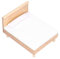 Miniaturbett Puppenhaus Eiche, Elegante und Glamouröse Möbel, Minimöbel Doppelbett, mit Schlichten Aber Eleganten Weißen Laken, Für 1 : 12 Puppenhaus und Puppen