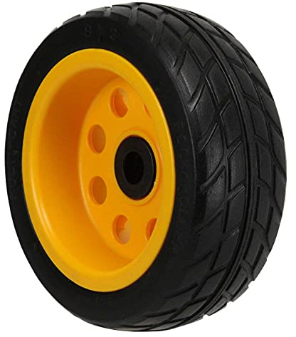 Rock N Roller R-Trac Symmetrical Wheel 8x2 (für R12 Nachlauf, 2er Pack, langlebige No-Flat-Räder), Schwarz