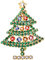 FOCALOOK Weihnachten Brosche 18k vergoldet Weihnachtsbaum mit bunten Kristall Anstecknadel Pins Anzug Jacke Accessoire für Damen Mädchen
