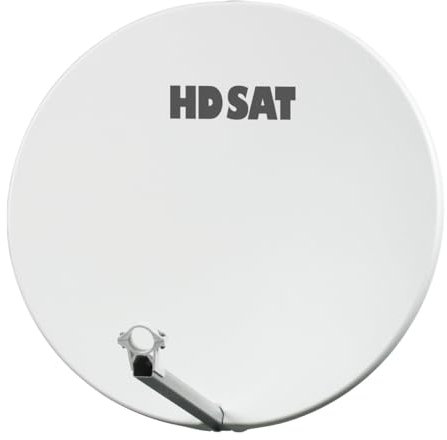 HDSAT Parabole Satellite Fibre Composite Blanche 75cm + Brides INOX Anti Corrosion
