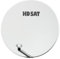 HDSAT Parabole Satellite Fibre Composite Blanche 75cm + Brides INOX Anti Corrosion
